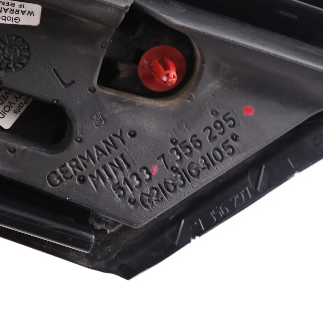 A-Pillar Mini F57 Convertible Exterior Column Front Left N/S to Cover with Part number 7356297 Cover A-Pillar Mini F57 Convertible Exterior Column Front Left N/S - SKU 7356297 - Part number 7356297