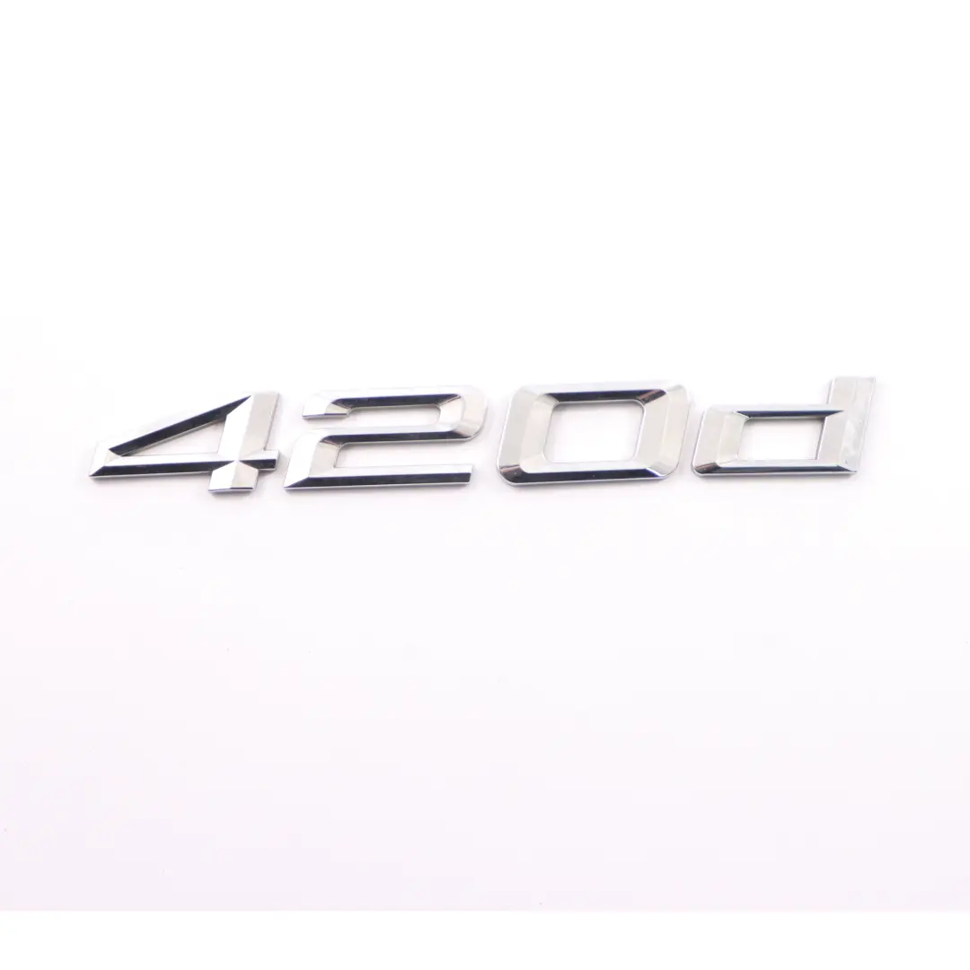 Emblema Lettering posteriore aderente 420d per BMW F32 F36 con numero di parte 7356330 BMW F32 F36 Emblema Lettering posteriore aderente 420d - SKU 7356330-1 - Numero di parte 7356330
