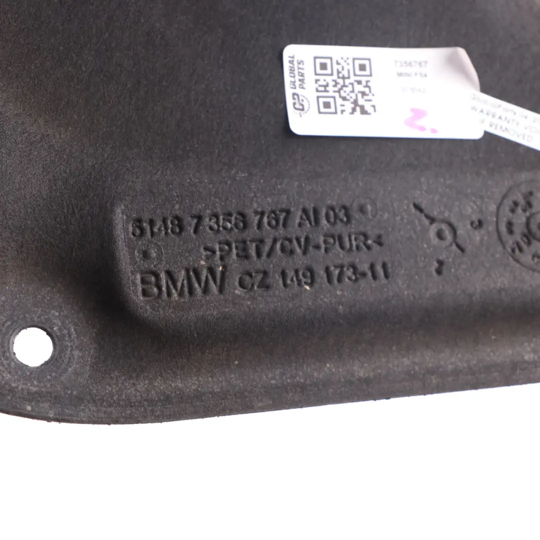 Mini Clubman F54 Engine Hood Bonnet Sound Insulating Cover - SKU 7356767 - Part number 7356767