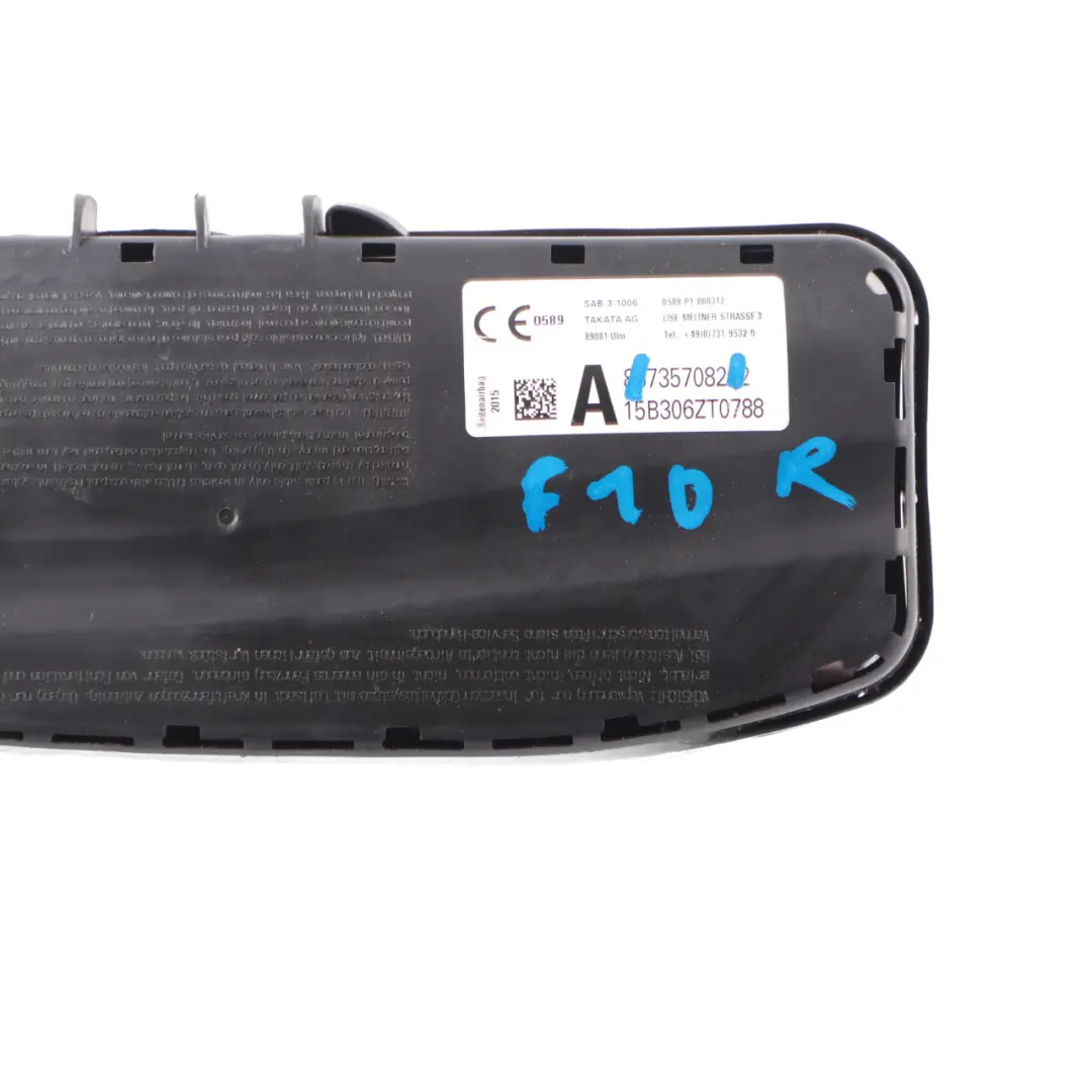 Poduszka Powietrzna Fotela Prawy Przód do BMW F10 F07 GT LCI F11 LCI o numerze 7357082 BMW F10 F07 GT LCI F11 LCI Poduszka Powietrzna Fotela Prawy Przód - SKU 7357082 - Numer Części 7357082