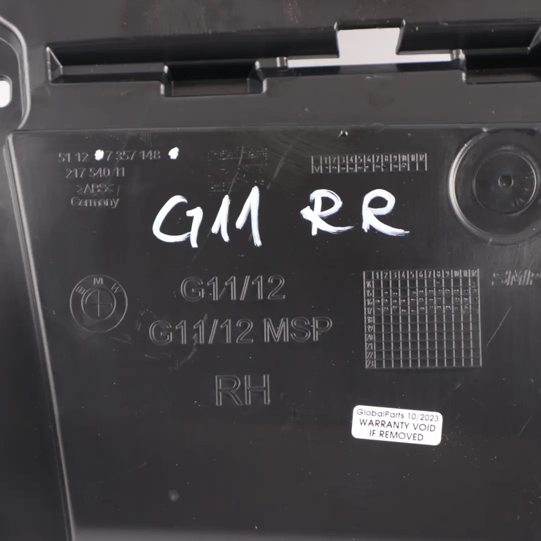 Mount Lateral Rear Right Bumper O/S Bracket Bumper Holder to BMW G11 G12 with Part number 7357148 BMW G11 G12 Mount Lateral Rear Right Bumper O/S Bracket Bumper Holder - SKU 7357148 - Part number 7357148
