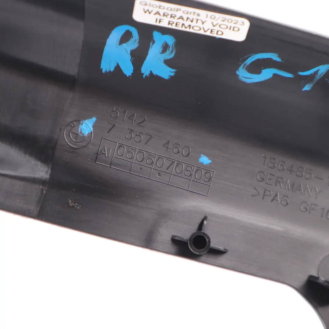 Window Sealing Rear Door Right O/S Guide Frame Seal Trim to BMW G11 with Part number 7357460 BMW G11 Window Sealing Rear Door Right O/S Guide Frame Seal Trim - SKU 7357460 - Part number 7357460