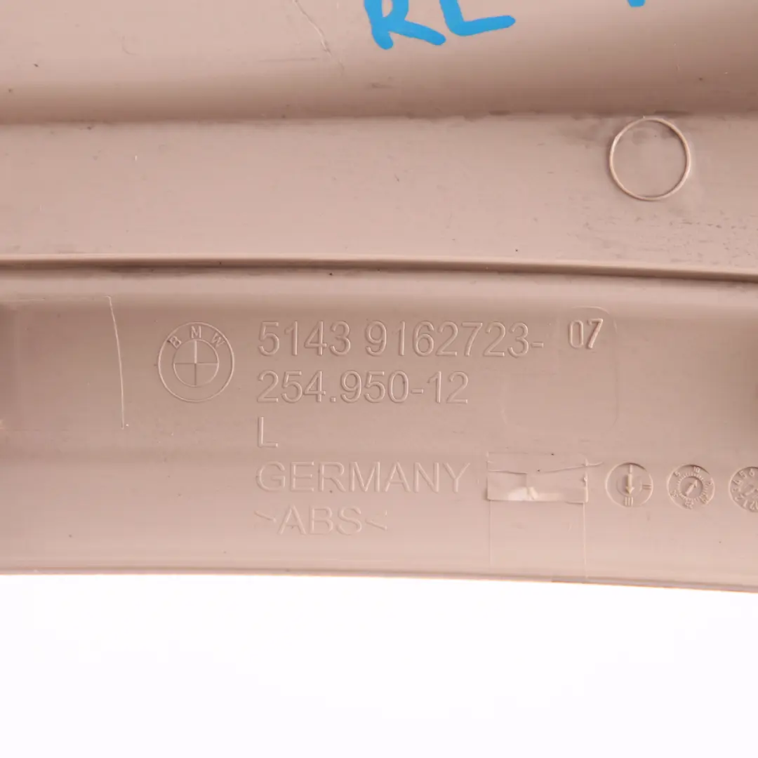 BMW F10 F11 Cover Strip Entrance Inner Rear Left N/S Oyster 9162723 - SKU 7358045 - Part number 7358045