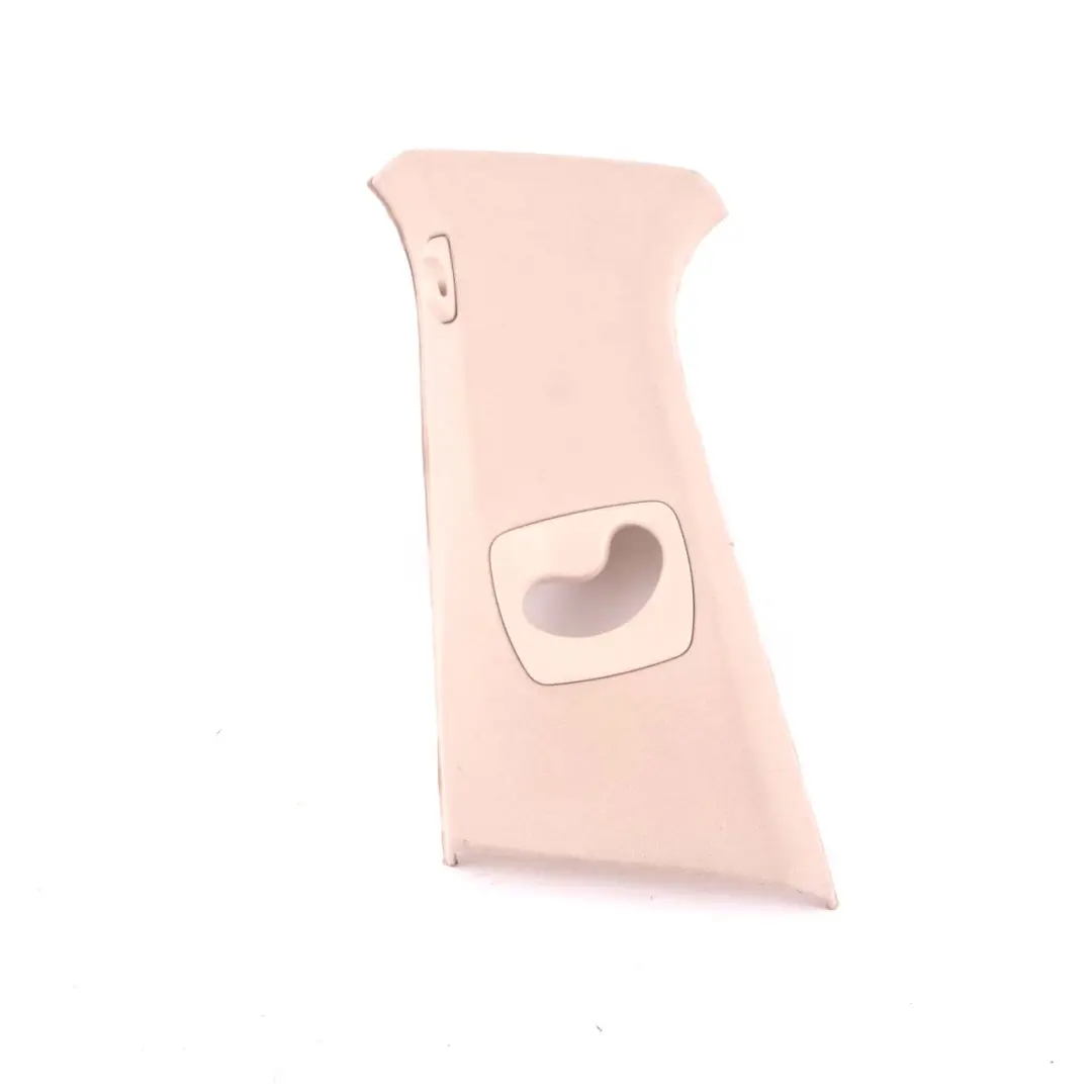 Tapa Interior Columna B Superior Izquierda Trim Oyster para BMW F10 F11 con número de pieza 7358983 BMW F10 F11 Tapa Interior Columna B Superior Izquierda Trim Oyster - SKU 7358983 - Número de pieza 7358983