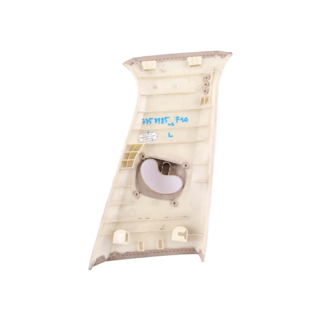 BMW F10 F11 Innen B Säule Obere Abdeckung Links Verkleidung Oyster - SKU 7358983 - Teilenummer 7358983