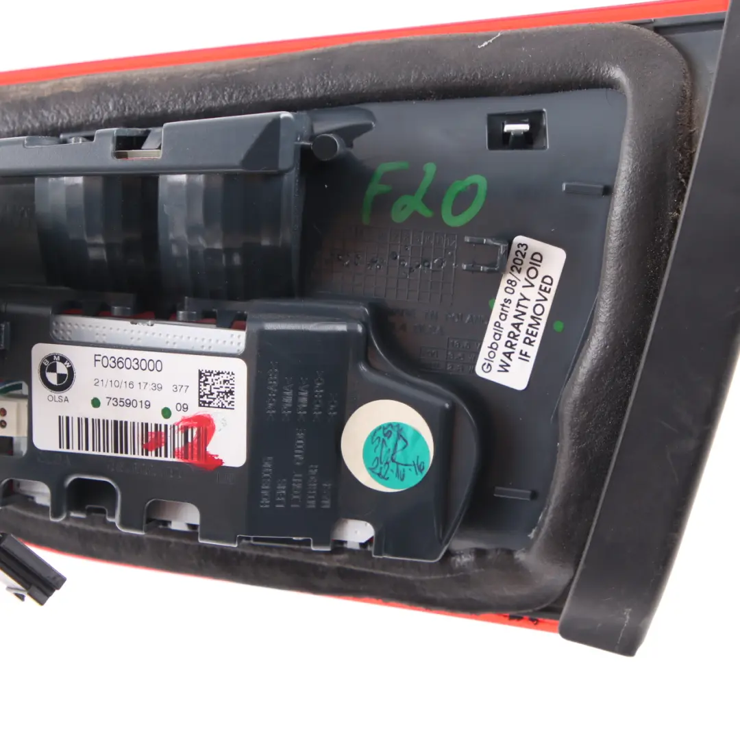 BMW 1 Series F20 F21 LCI Light in Trunk Lid Left N/S Rear Lamp - SKU 7359019-2 - Part number 7359019