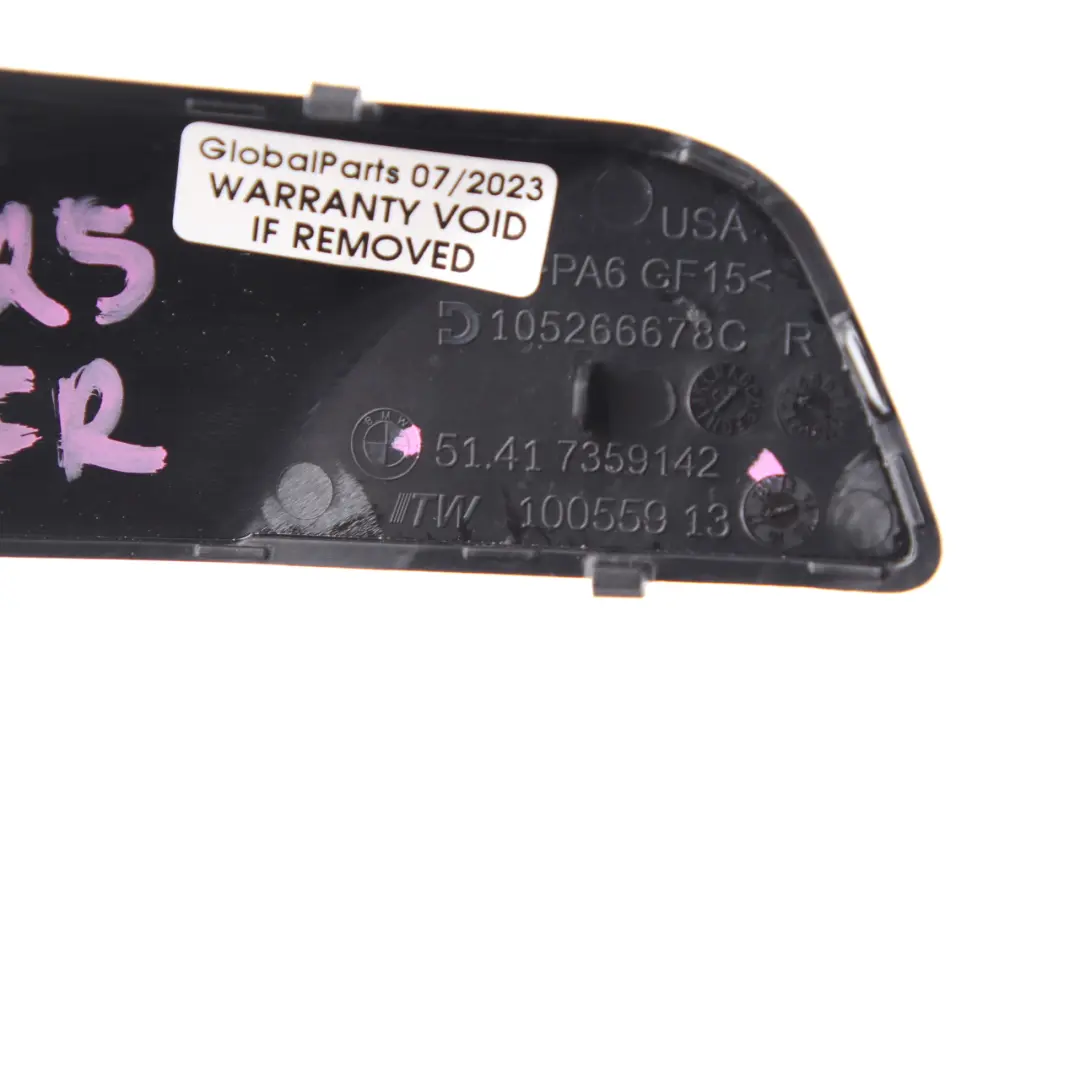 BMW X3 F25 Panneau d'interrupteur de verrouillage porte avant droit Noir - SKU 7359142 - Numéro de pièce 7359142
