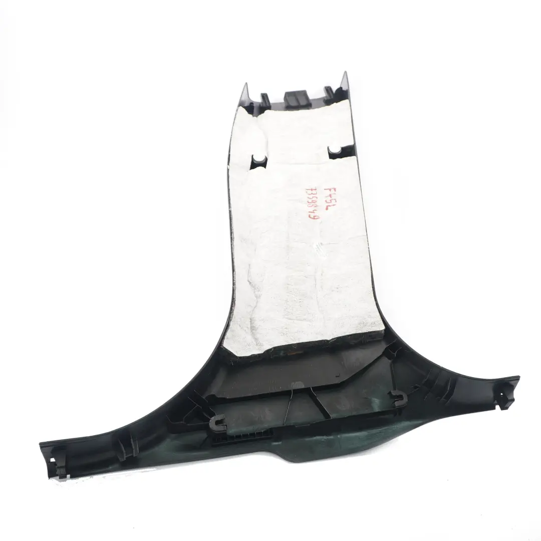 Columna B Pilar Cubierta Izquierda Panel Inferior Negro para BMW F45 con número de pieza 7359849 BMW F45 Columna B Pilar Cubierta Izquierda Panel Inferior Negro - SKU 7359849 - Número de pieza 7359849