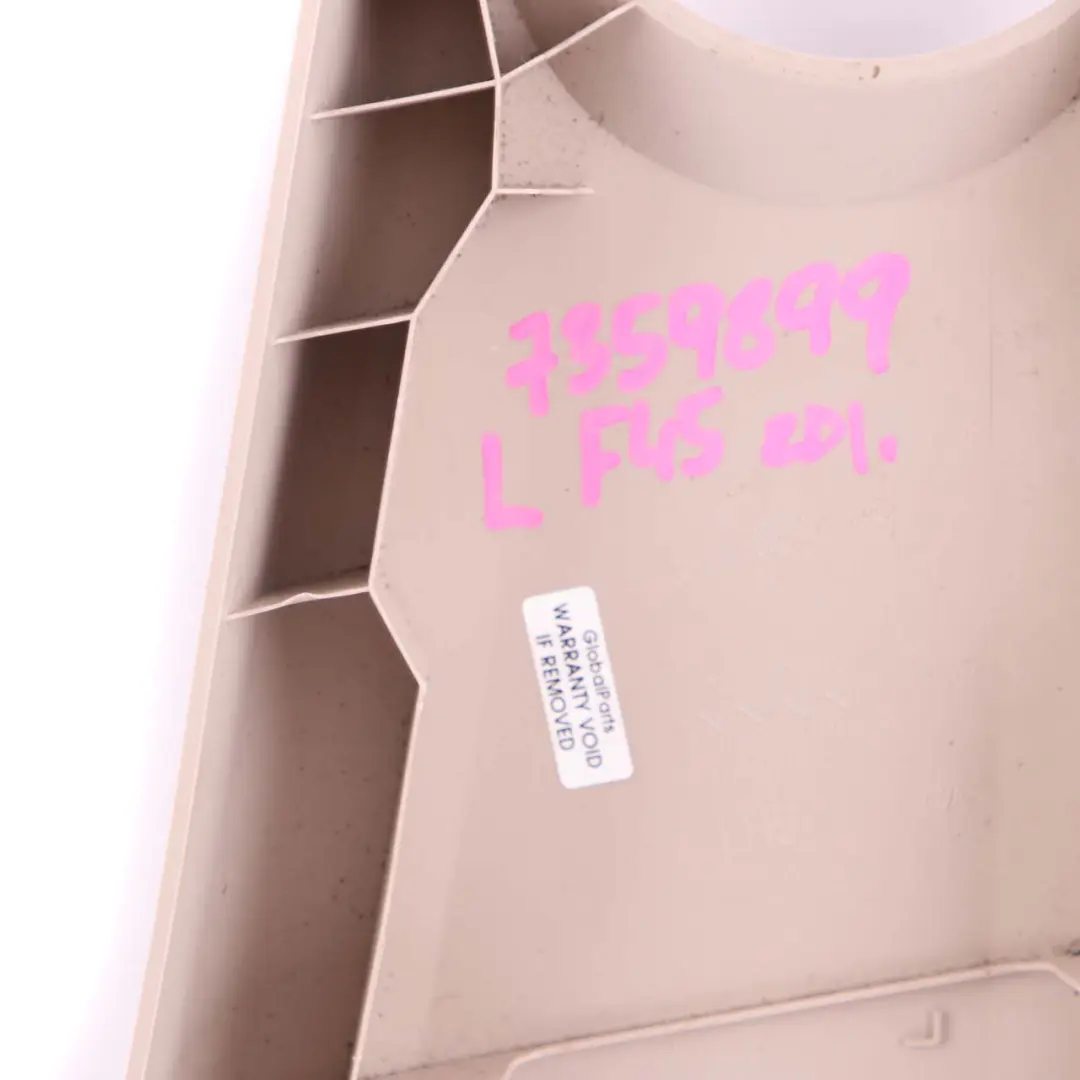 Abdeckung Verkleidung Säule B Oben Links Oyster für BMW F45 Active Tourer mit Teilenummer 7359899 BMW F45 Active Tourer Abdeckung Verkleidung Säule B Oben Links Oyster - SKU 7359899 - Teilenummer 7359899