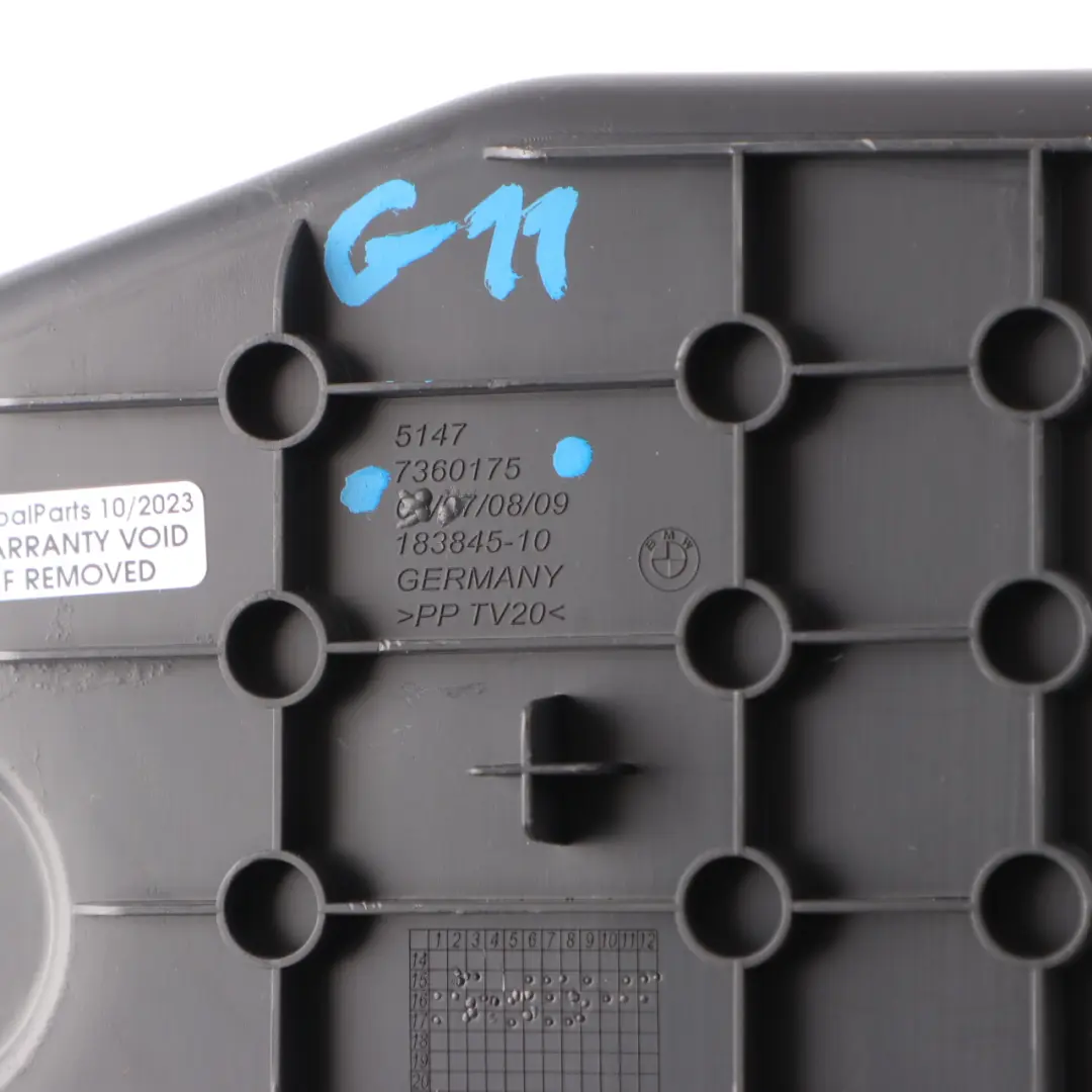 Storage Compartment Left N/S Trunk Luggage Trim Tray Black to BMW G11 with Part number 7360175 BMW G11 Storage Compartment Left N/S Trunk Luggage Trim Tray Black - SKU 7360175 - Part number 7360175