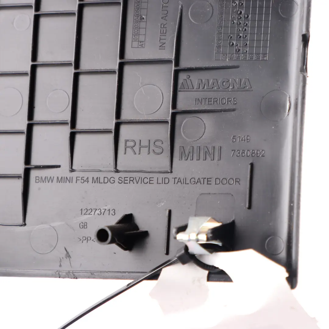 Osłona Zaślepka Klapy Bagażnika Prawy Tył do Mini Clubman F54 o numerze 7360892 Mini Clubman F54 Osłona Zaślepka Klapy Bagażnika Prawy Tył - SKU 7360892 - Numer Części 7360892