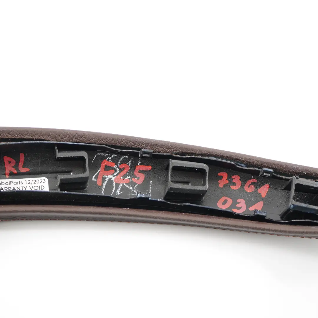 BMW X3 F25 Tür karte Panel Pull Griff Trim links Grab Leder Nevada Mokka - SKU 7361031 - Teilenummer 7361031