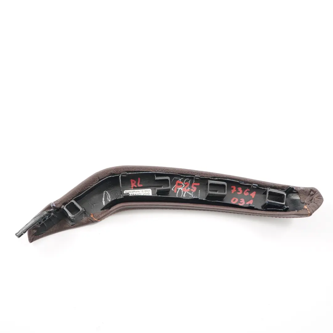 Door Card Panel Pull Handle Trim Left N/S Grab Leather Nevada Mokka BMW X3 F25 - SKU 7361031 - Part number 7361031