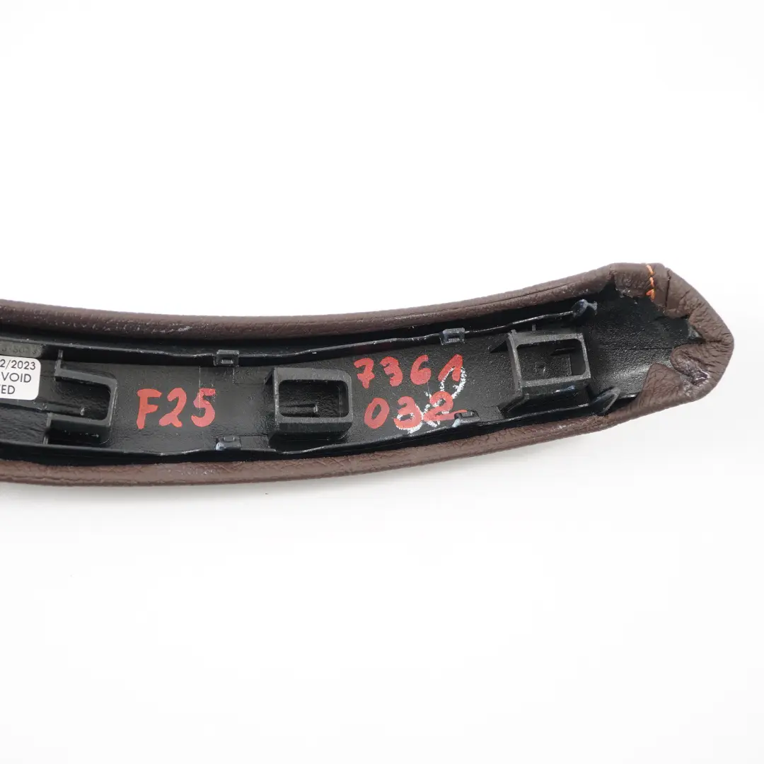 BMW X3 F25 Tarjeta puerta manija tirón Trim Derecho Agarra Cuero Nevada Mokka - SKU 7361032 - Número de pieza 7361032