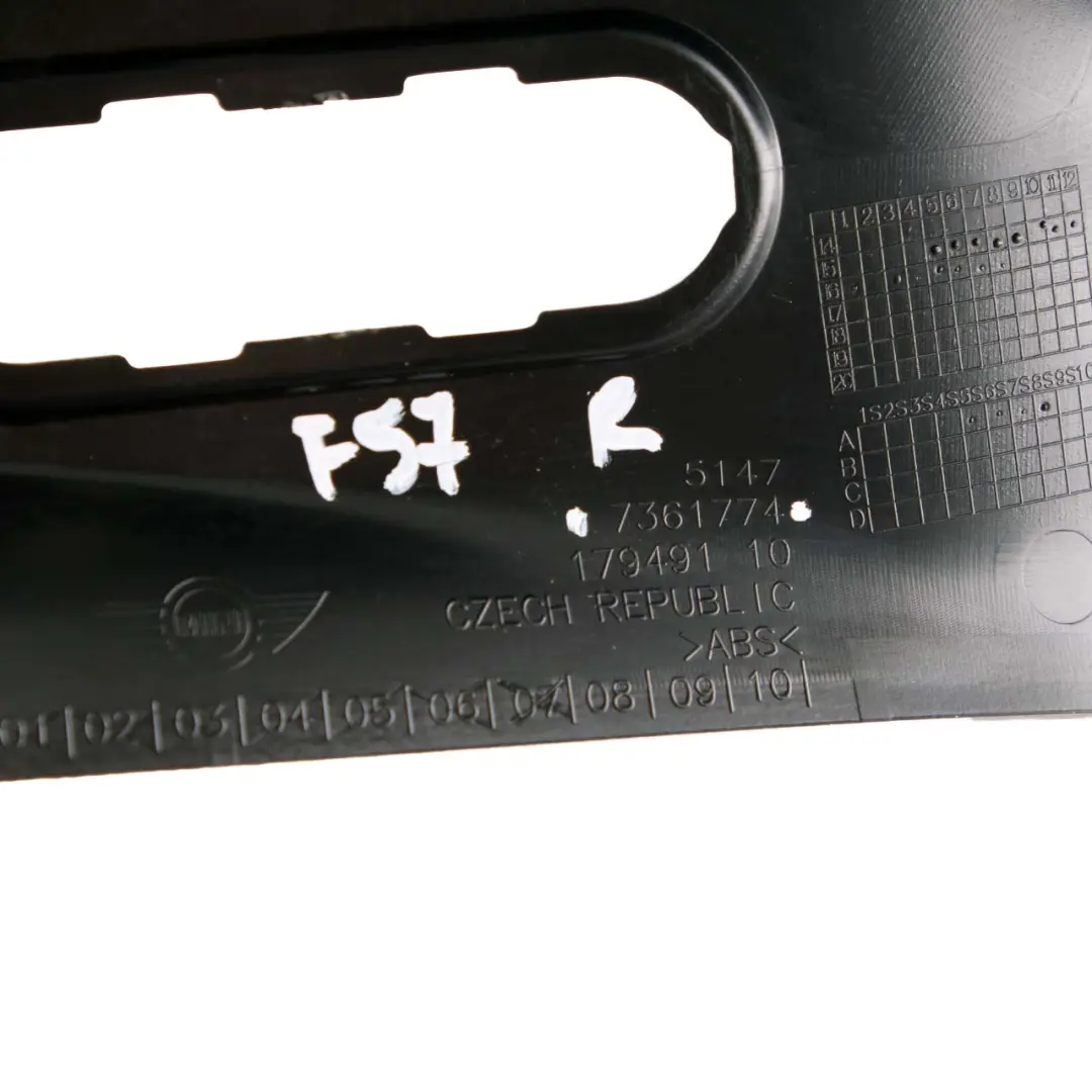 Półka Tylna Prawa Boczna Bagażnika do Mini F57 Cabrio o numerze 7361774 Mini F57 Cabrio Półka Tylna Prawa Boczna Bagażnika - SKU 7361774 - Numer Części 7361774