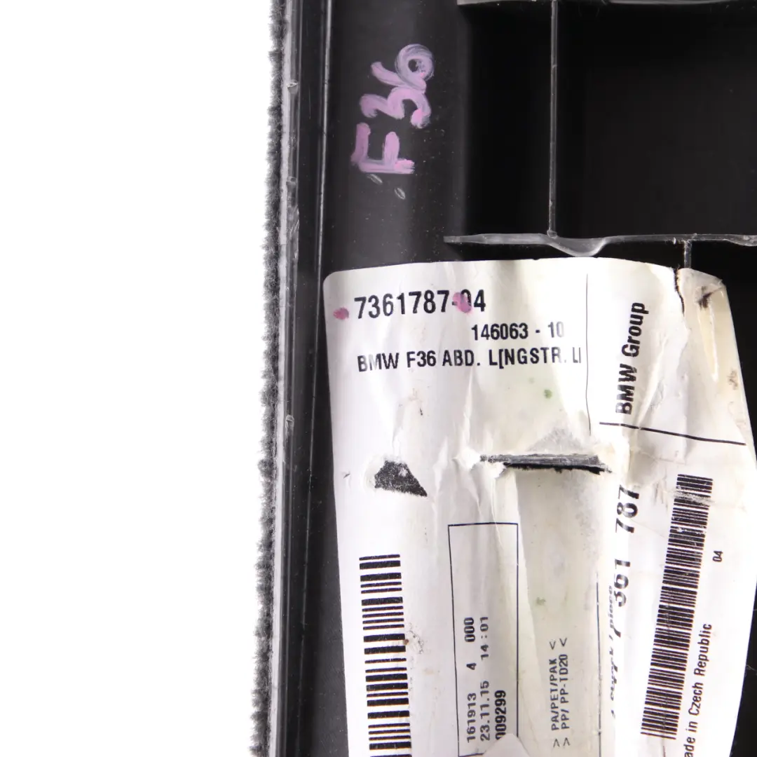  Kofferraumverkleidung BMW F36 Kofferraumseite untere Abdeckplatte links - SKU 7361787 - Teilenummer 7361787
