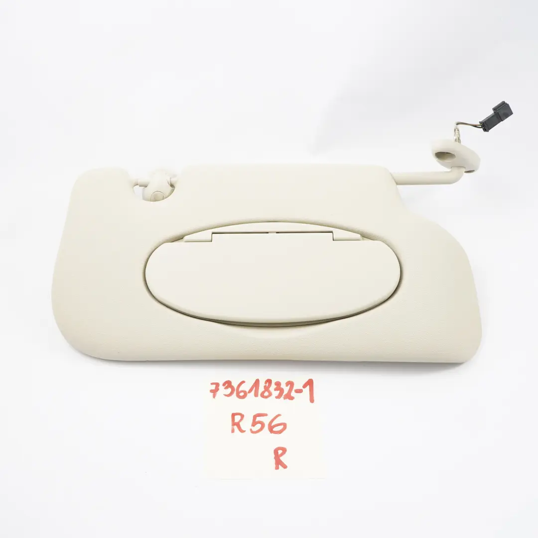 MINI R55 R56 LCI Sonnenblendenspiegel Rechts Light Beige - SKU 7361832-1 - Teilenummer 7361832