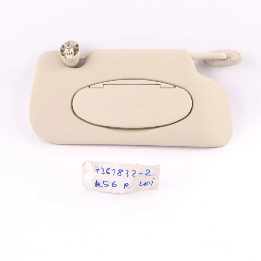 MINI R55 R56 LCI Rétroviseur Pare Soleil Droit Light Beige - SKU 7361832-2 - Numéro de pièce 7361832
