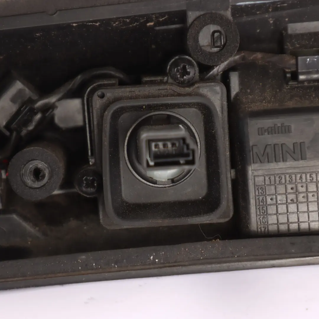 Trunk Lid Handle Grip Boot Alu Silver Emblem to Mini F55 F56 F57 Rear with Part number 7362119 Mini F55 F56 F57 Rear Trunk Lid Handle Grip Boot Alu Silver Emblem - SKU 7362119-1 - Part number 7362119