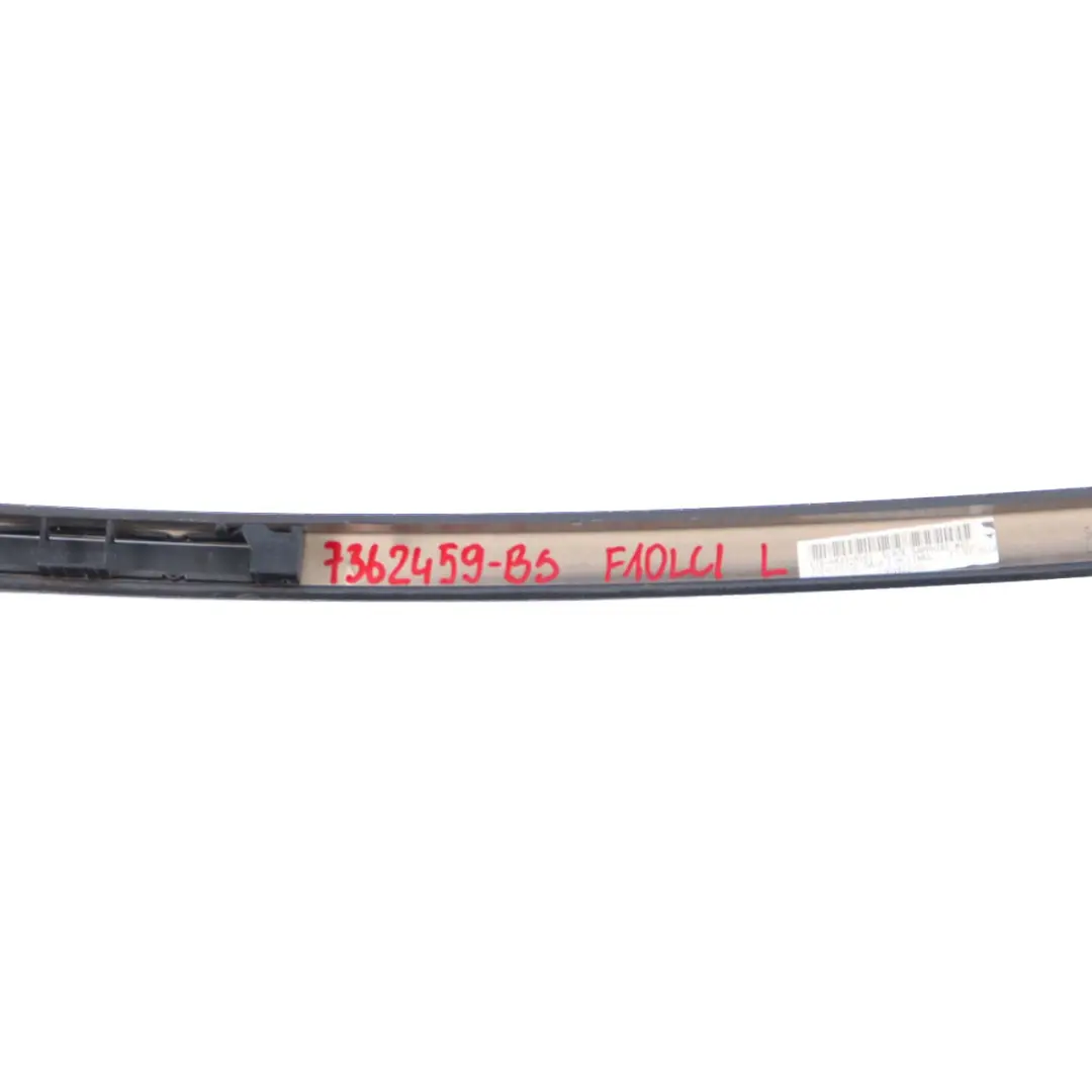 BMW 5 F10 LCI Left N/S Roof Moulding Gutter Rail Trim Black Sapphire - 475 - SKU 7362459-BS - Part number 7362459