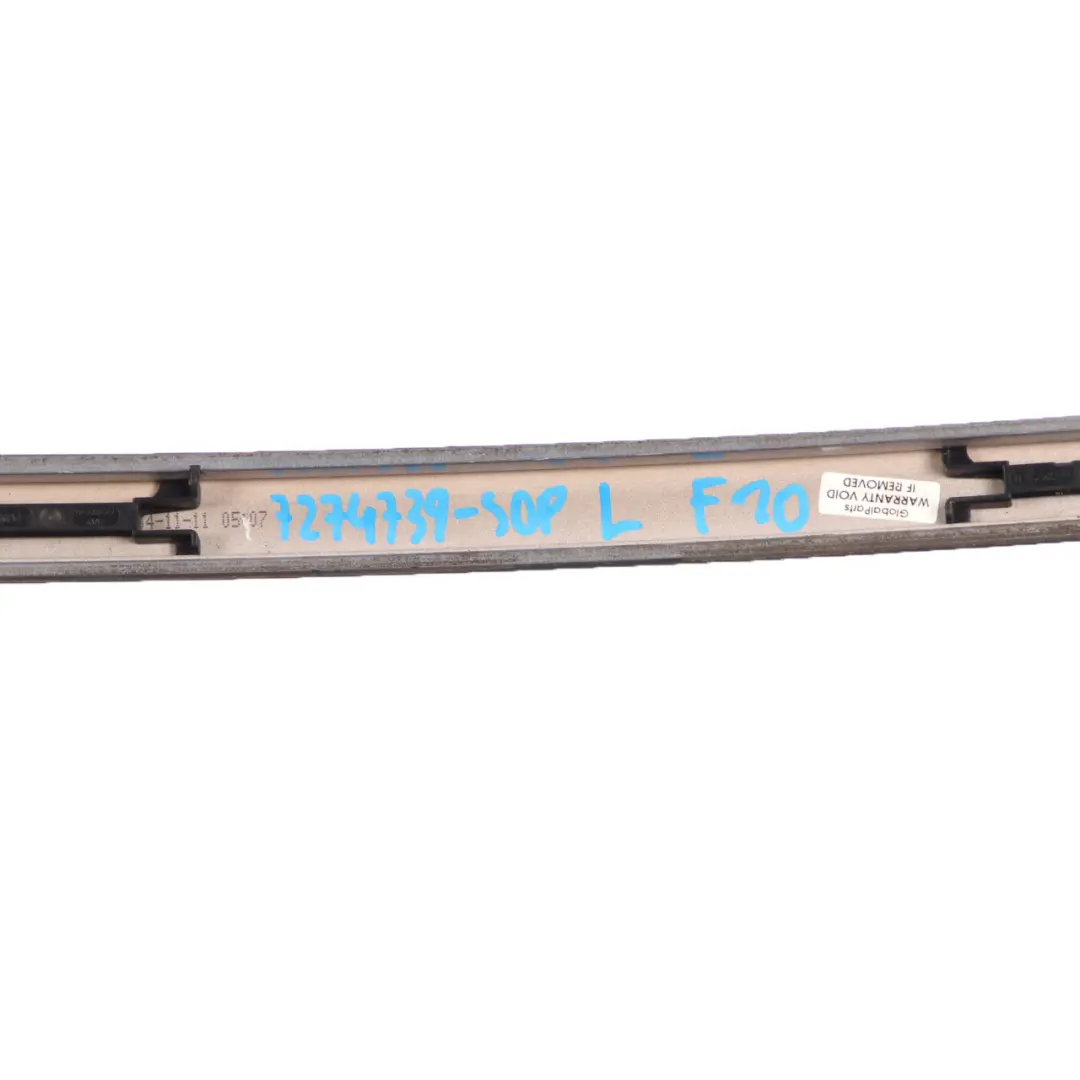 BMW F10 LCI Roof Moulding Left N/S Gutter Rail Trim Sophistograu Grey - B90 - SKU 7362459-SOP - Part number 7362459