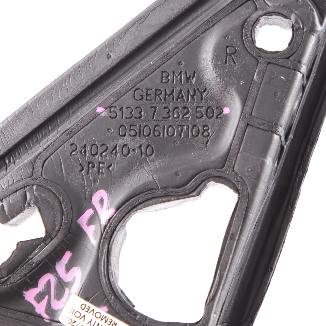 BMW X3 F25 Joint d'étanchéité rétroviseur triangle avant droit isolation - SKU 7362502 - Numéro de pièce 7362502