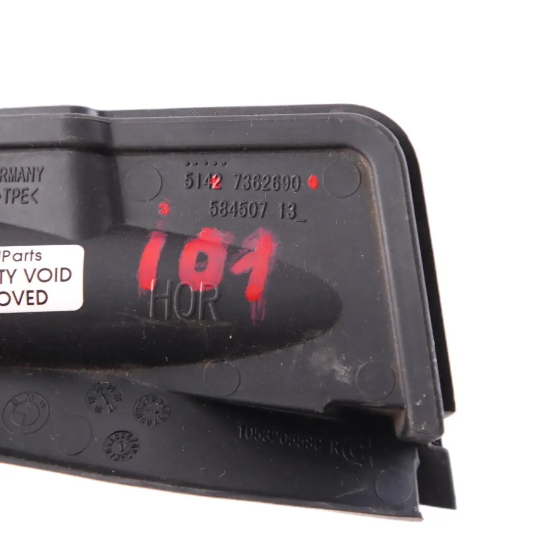 BMW i3 I01 bisagra de la puerta superior trasera derecha Cubierta Placa - SKU 7362690 - Número de pieza 7362690