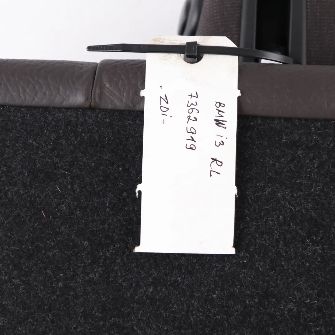 Respaldo Asiento Trasero Izquierdo Cubierta Panel Cuero Dalbergia Marrón para BMW i3 con número de pieza 7362919 BMW i3 Respaldo Asiento Trasero Izquierdo Cubierta Panel Cuero Dalbergia Marrón - SKU 7362919 - Número de pieza 7362919