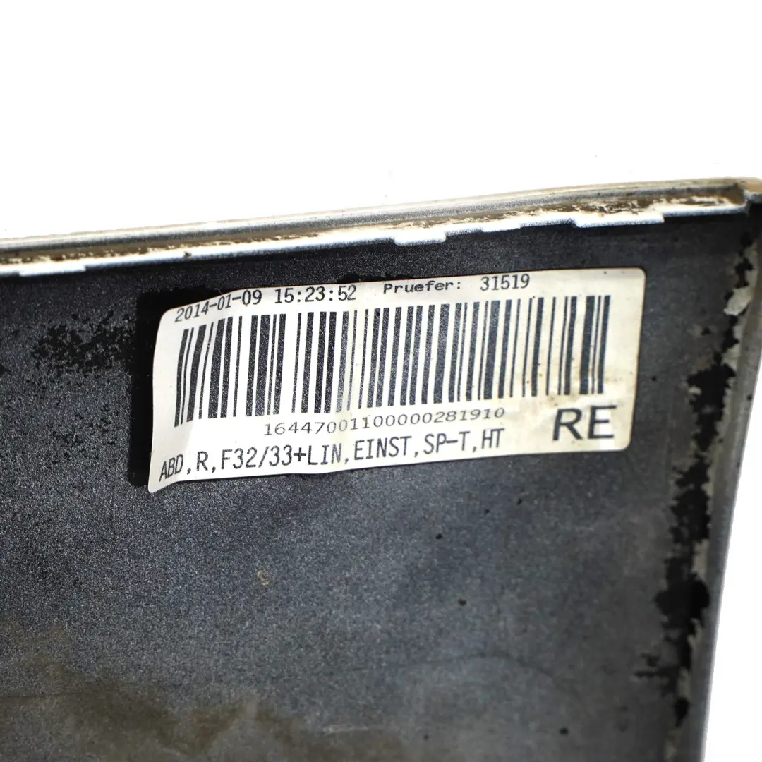 BMW F32 F33 Faldón lateral derecho Mineralweiss Blanco Mineral - A96 - SKU 7363396-MW - Número de pieza 7363396