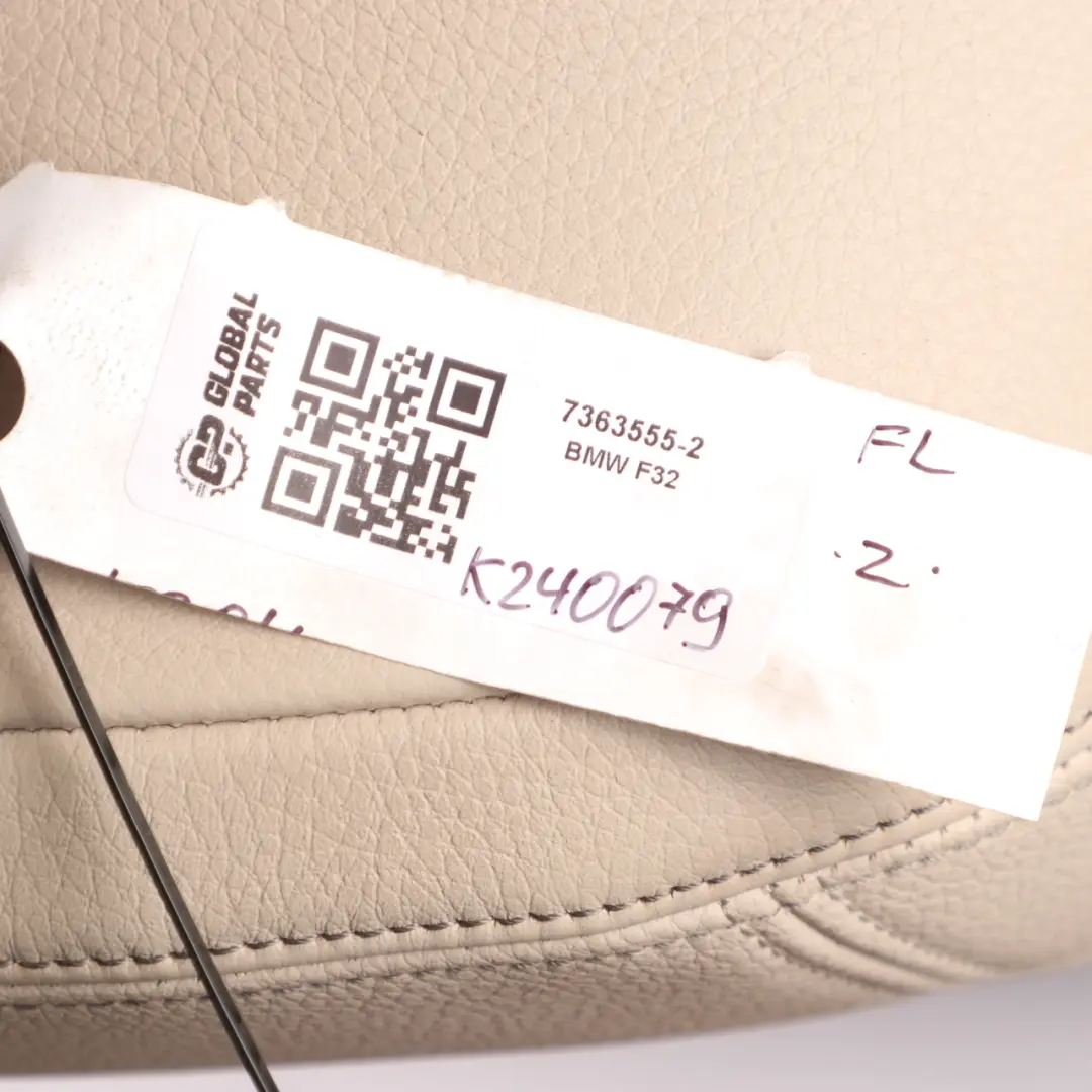 Front Seat BMW F32 Left N/S M Sport Heated Leather Dakota Oyster Memory to with Part number 7363555 Front Seat BMW F32 Left N/S M Sport Heated Leather Dakota Oyster Memory - SKU rhd-7363555-2 - Part number 7363555