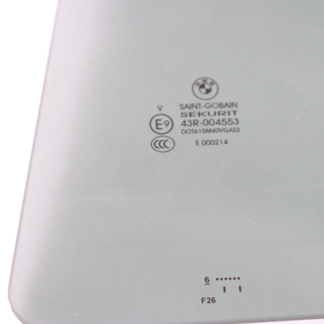  Porta Finestra BMW X4 F26 Vetro Posteriore Sinistro AS3 SSG Solare Vetri - SKU 7364401 - Numero di parte 7364401