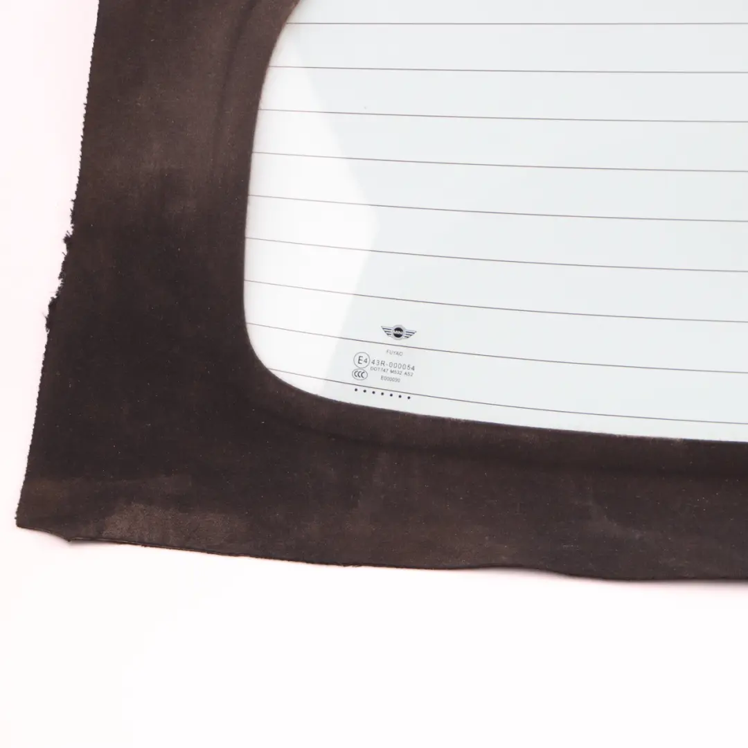 Folding Top Rear Window Glass Glazing AS2 to Mini Cooper F57 Cabrio Convertible with Part number 7364828 Mini Cooper F57 Cabrio Convertible Folding Top Rear Window Glass Glazing AS2 - SKU 7364828-1 - Part number 7364828