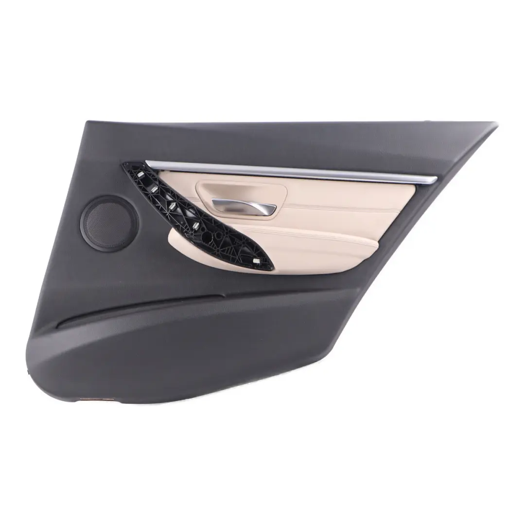 Right O/S Door Card Lining Panel Oyster Leather to BMW F30 F31 Rear with Part number 7364966 BMW F30 F31 Rear Right O/S Door Card Lining Panel Oyster Leather - SKU 7364966-1 - Part number 7364966