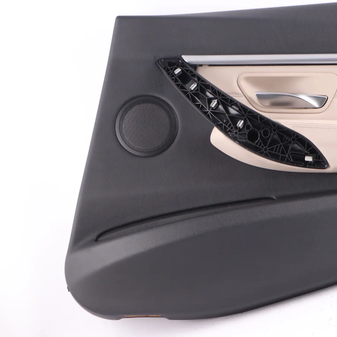 Right O/S Door Card Lining Panel Oyster Leather to BMW F30 F31 Rear with Part number 7364966 BMW F30 F31 Rear Right O/S Door Card Lining Panel Oyster Leather - SKU 7364966-1 - Part number 7364966