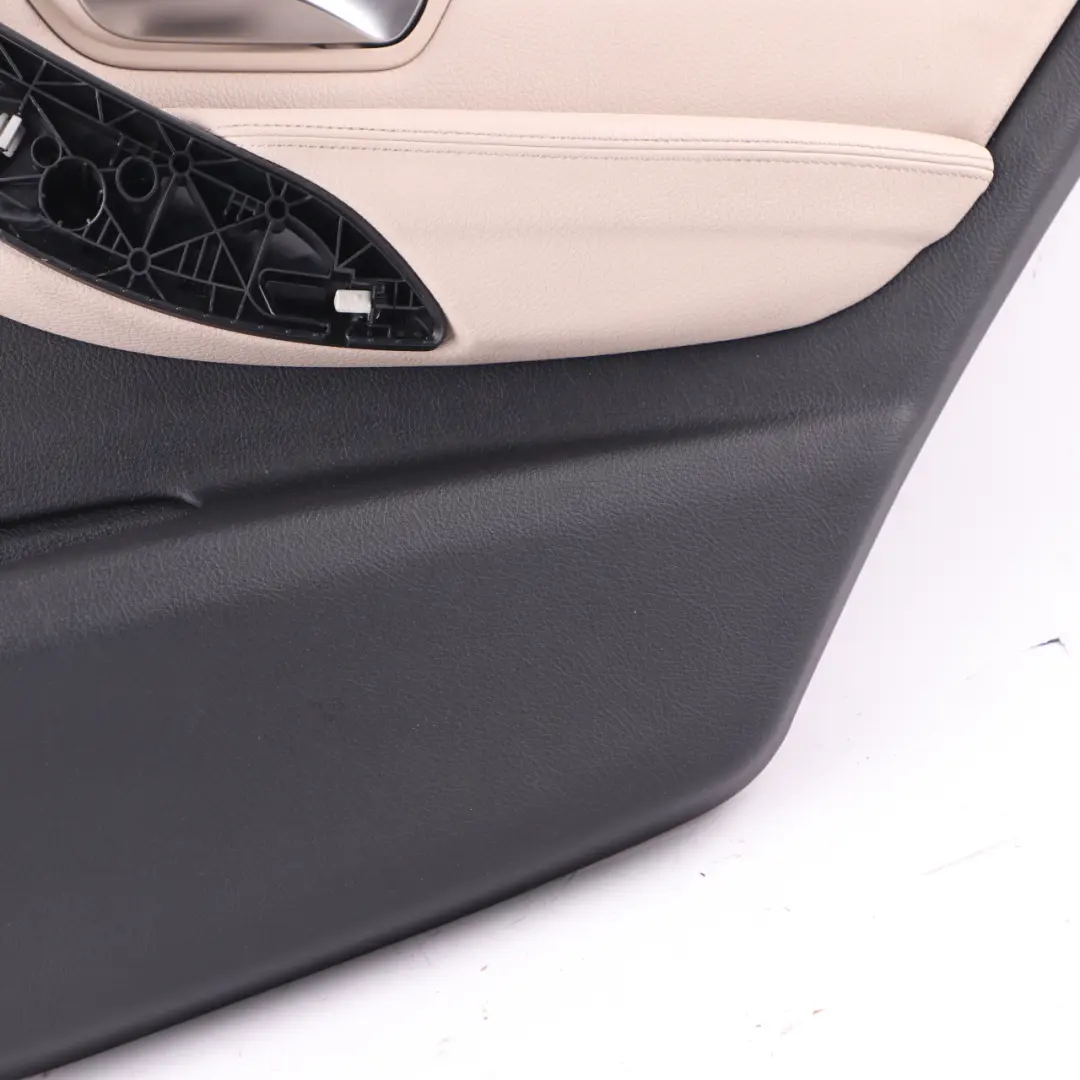 Right O/S Door Card Lining Panel Oyster Leather to BMW F30 F31 Rear with Part number 7364966 BMW F30 F31 Rear Right O/S Door Card Lining Panel Oyster Leather - SKU 7364966-1 - Part number 7364966