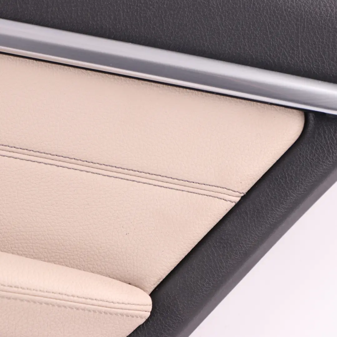 Right O/S Door Card Lining Panel Oyster Leather to BMW F30 F31 Rear with Part number 7364966 BMW F30 F31 Rear Right O/S Door Card Lining Panel Oyster Leather - SKU 7364966-1 - Part number 7364966