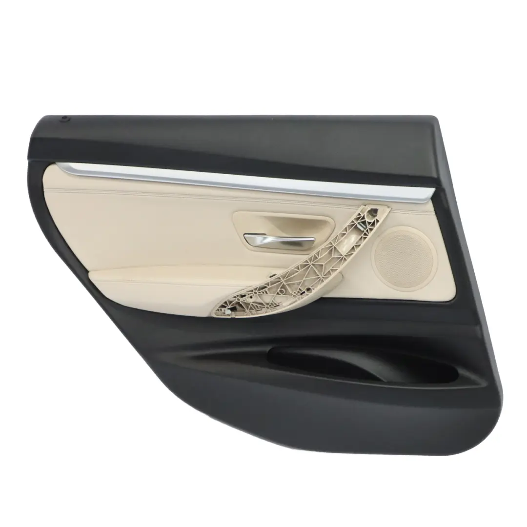 Door Card BMW F34 Rear Left N/S Door Lining Trim Black Leather Oyster to with Part number 7365009 Door Card BMW F34 Rear Left N/S Door Lining Trim Black Leather Oyster - SKU 7365009 - Part number 7365009