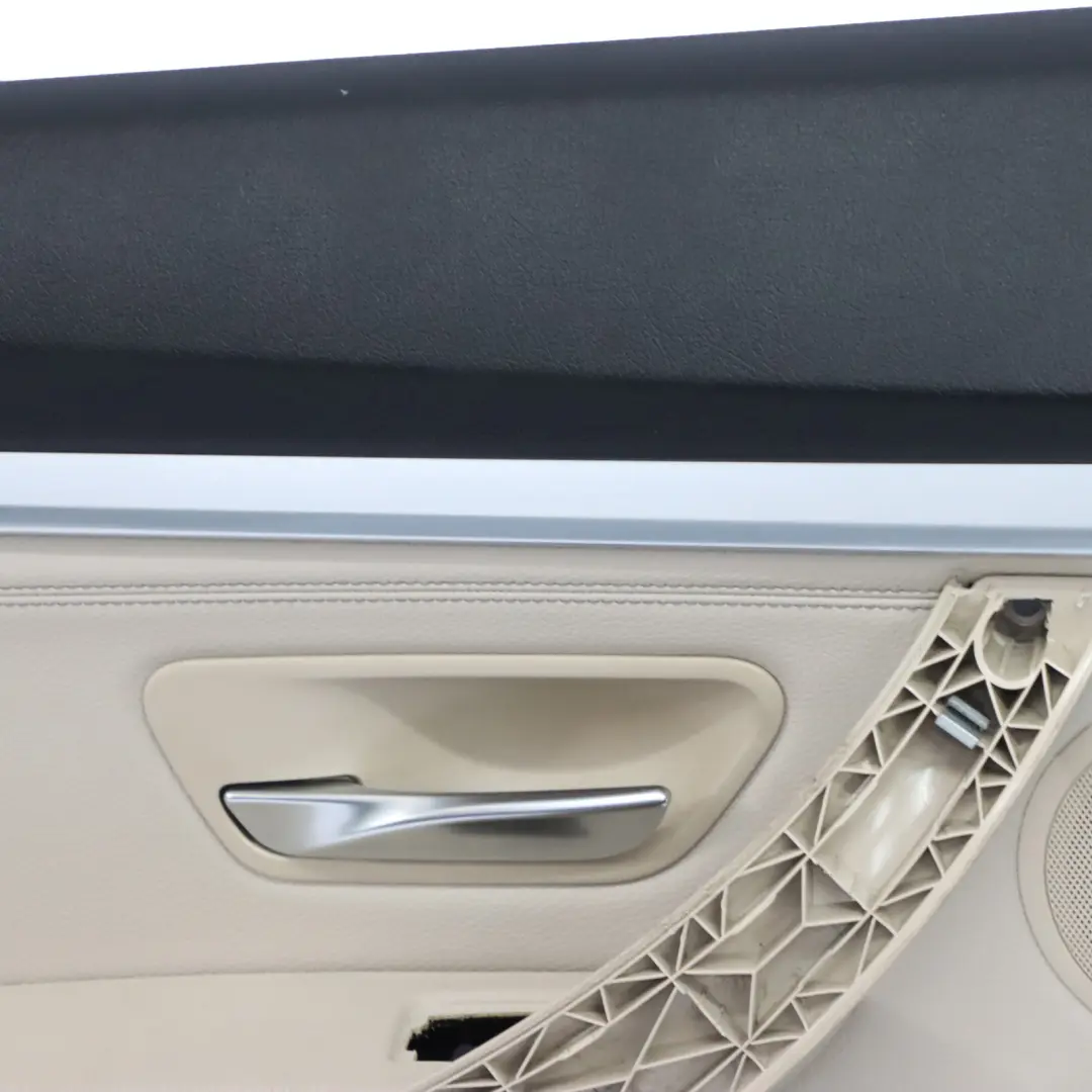 Door Card BMW F34 Rear Left N/S Door Lining Trim Black Leather Oyster to with Part number 7365009 Door Card BMW F34 Rear Left N/S Door Lining Trim Black Leather Oyster - SKU 7365009 - Part number 7365009