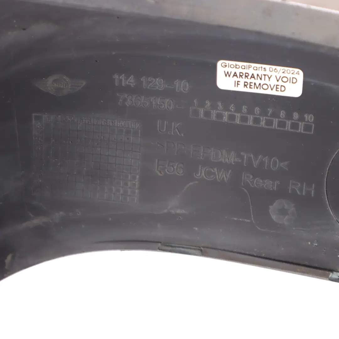 Bumper Lower Right O/S Spoiler Splitter Black to Mini F56 F57 JCW Rear with Part number 7365150 Mini F56 F57 JCW Rear Bumper Lower Right O/S Spoiler Splitter Black - SKU 7365150 - Part number 7365150