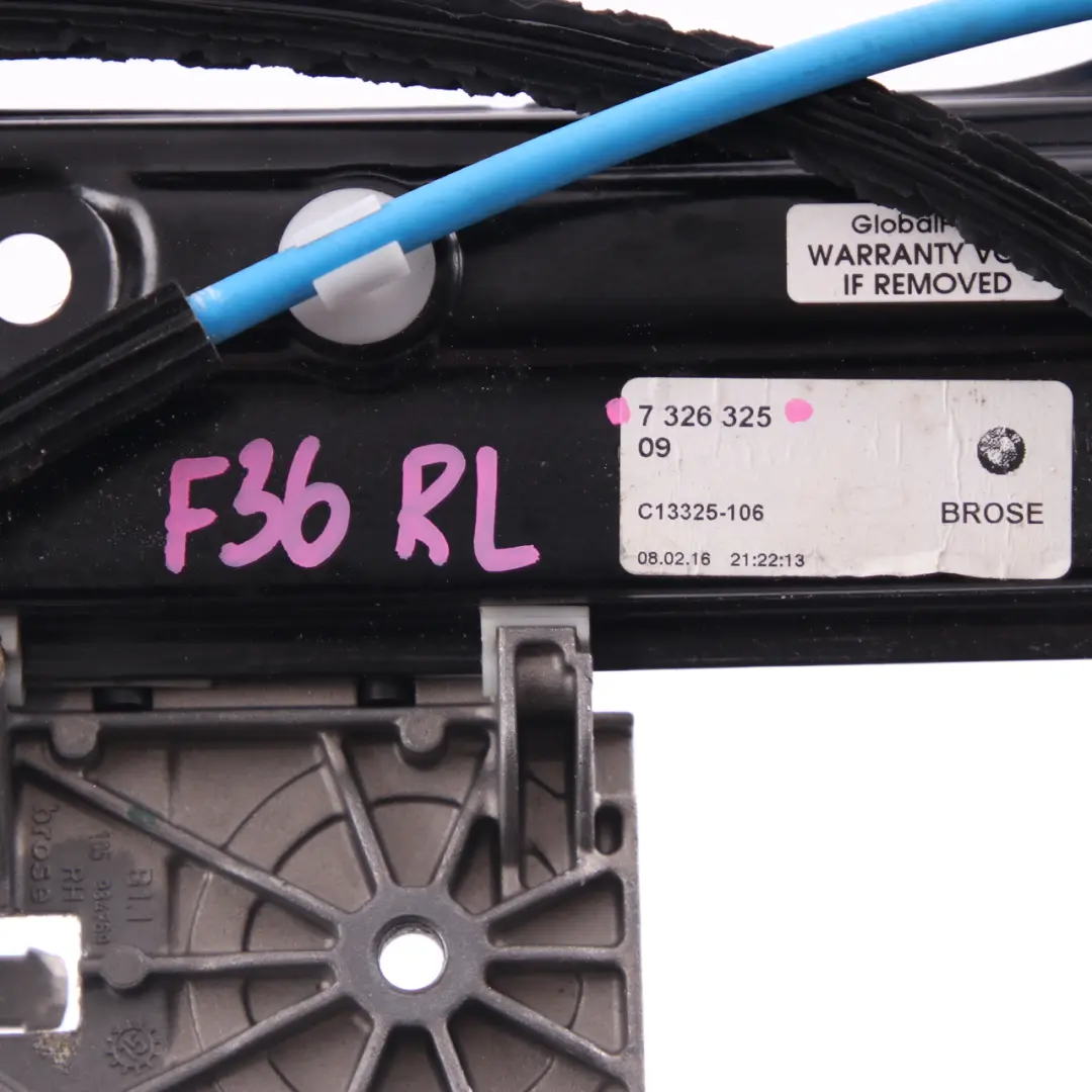 BMW F36 Podnośnik Szyby Lewy Tył Tylny 7326325 - SKU 7365257 - Numer Części 7365257