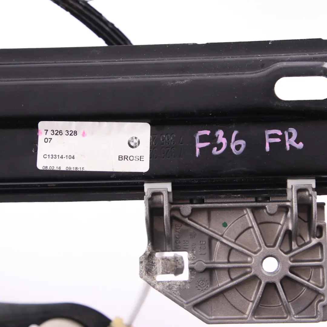 Coupé Fensterheber Vordertür Rechts Regulator Mechanismus 7326328 für BMW F36 Gran mit Teilenummer 7365260 BMW F36 Gran Coupé Fensterheber Vordertür Rechts Regulator Mechanismus 7326328 - SKU 7365260 - Teilenummer 7365260