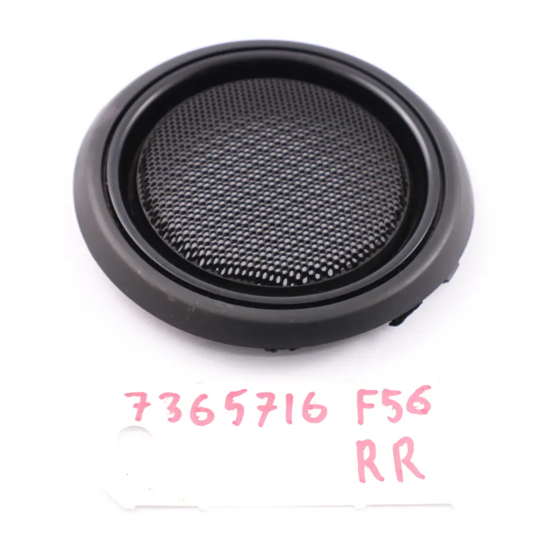Copertura altoparlante Griglia posteriore destra Rivestimento Nero per Mini F56 con numero di parte 7365716 Mini F56 Copertura altoparlante Griglia posteriore destra Rivestimento Nero - SKU 7365716 - Numero di parte 7365716