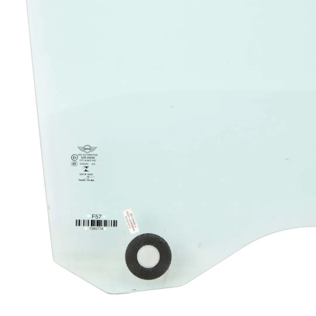 Mini F57 Cabrio Door Window Glass Right O/S Front AS2 Convertible - SKU 7365774 - Part number 7365774