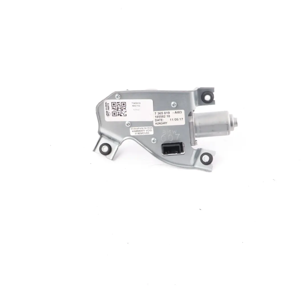 Fenêtre arrière gauche moteur d'essuie-glace pour Mini Cooper Clubman F54 à propos du numéro de pièce 7365819 Mini Cooper Clubman F54 Fenêtre arrière gauche moteur d'essuie-glace - SKU 7365819 - Numéro de pièce 7365819