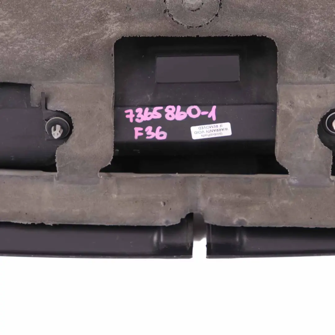 Embellecedor Tapa Maletero Interior Negro para BMW F36 con número de pieza 7365860 BMW F36 Embellecedor Tapa Maletero Interior Negro - SKU 7365860-1 - Número de pieza 7365860