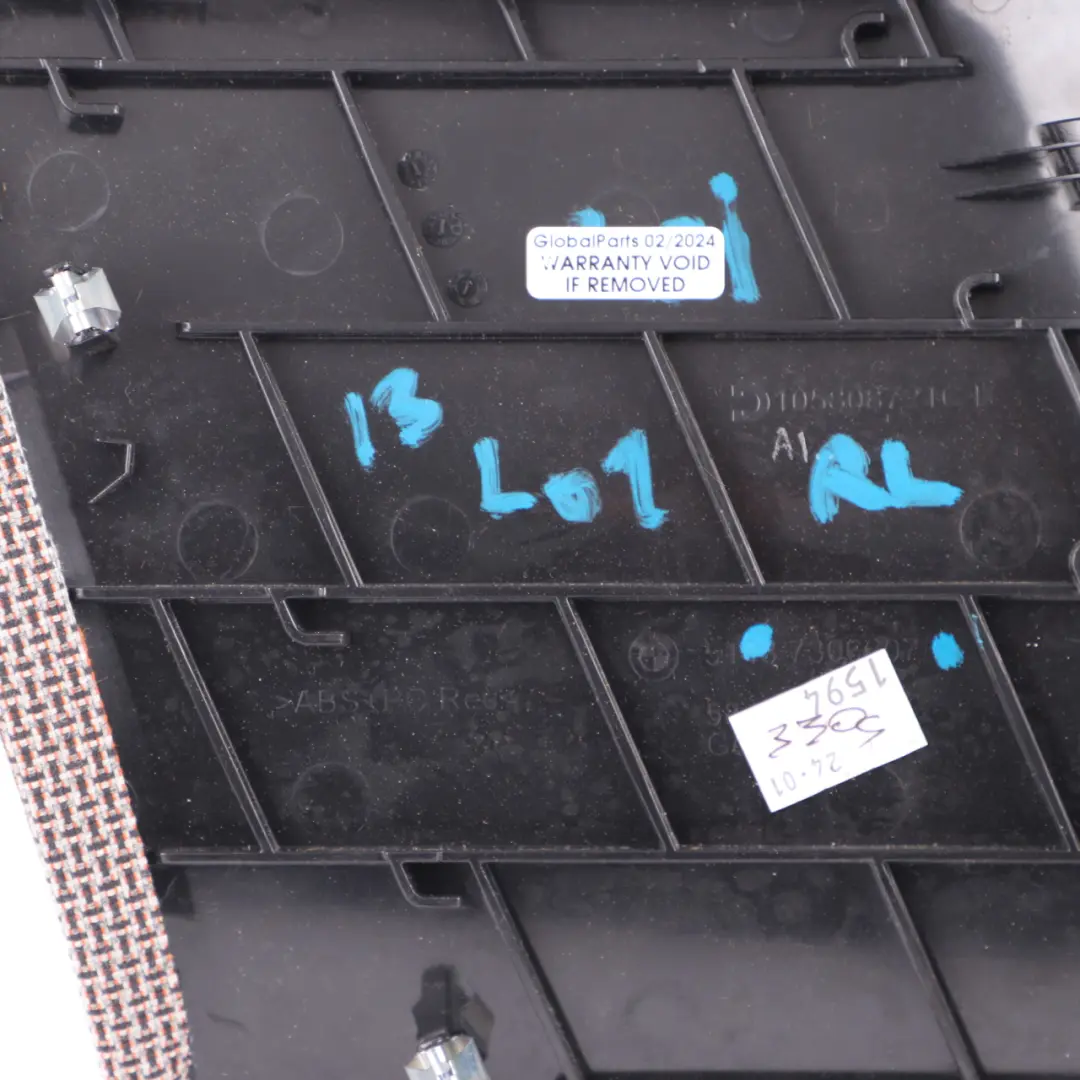 Door Card Rear Left N/S Quarter Panel Cover Fabric Carum Grey 7306607 to BMW i3 I01 with Part number 7366097 BMW i3 I01 Door Card Rear Left N/S Quarter Panel Cover Fabric Carum Grey 7306607 - SKU 7366097 - Part number 7366097