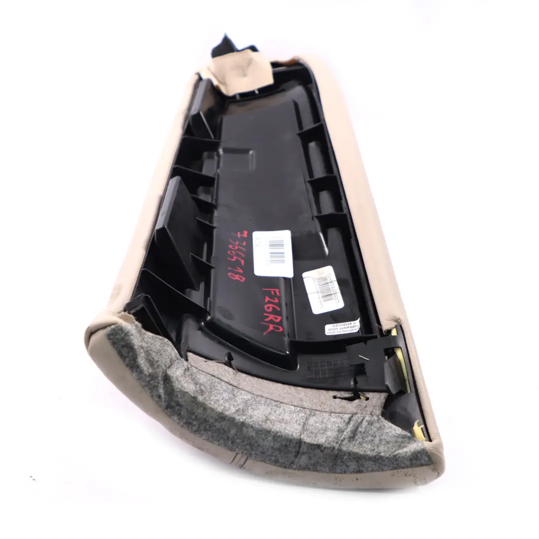 BMW X4 F26 Rear Seat Cover Side Finisher Bench Right O/S Leather Oyster - SKU 7366518 - Part number 7366518