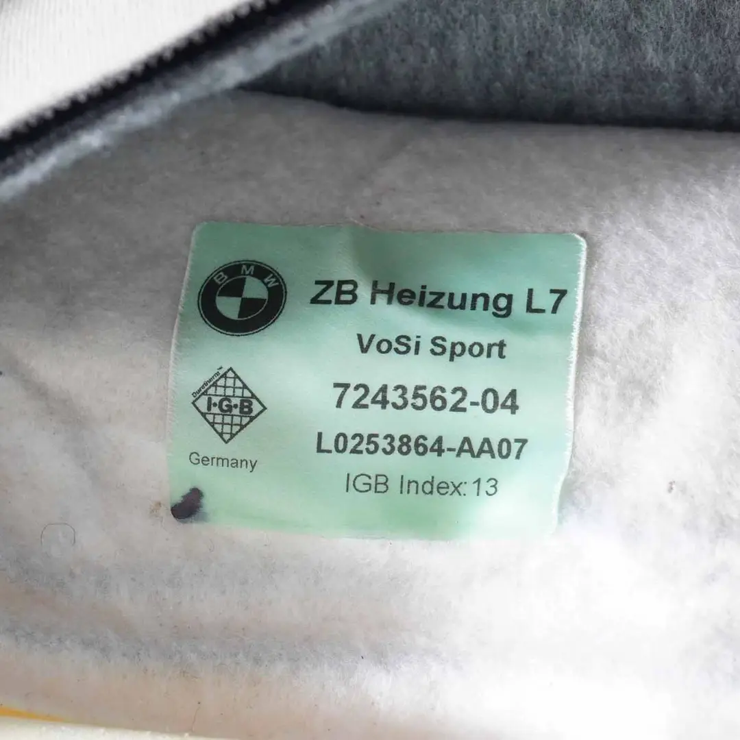 BMW F21 F22 Delantero Izquierdo Derecho Funda Asiento Deportivo Tela Antracita - SKU 7367486-2 - Número de pieza 7367486