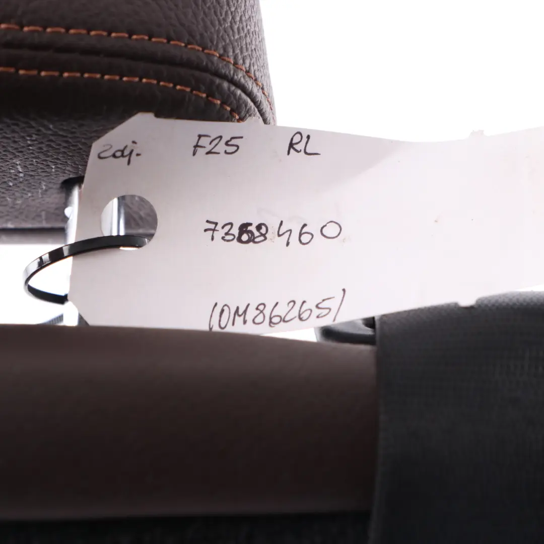 Backrest Rear Left N/S Back Cover Leather Nevada Mokka to BMW X3 F25 Seat with Part number 7368460 BMW X3 F25 Seat Backrest Rear Left N/S Back Cover Leather Nevada Mokka - SKU 7368460 - Part number 7368460