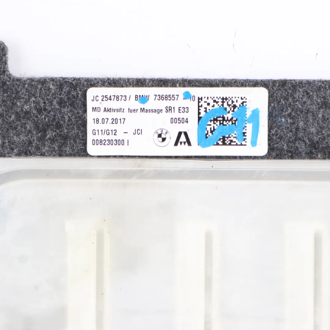 Mat BMW G11 G30 G31 X5 G05 Front Left Right N/O/S Massage Pad Unit to Seat with Part number 7368557 Seat Mat BMW G11 G30 G31 X5 G05 Front Left Right N/O/S Massage Pad Unit - SKU 7368557 - Part number 7368557